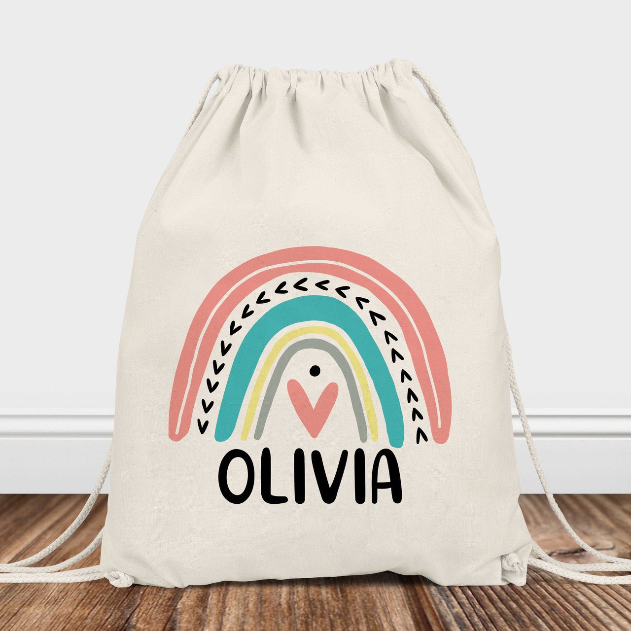 Drawstring Canvas Backpack