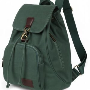 Drawstring canvas backpack